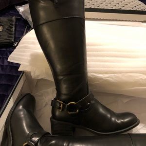 Chaps by Ralph Lauren black wide calf boots